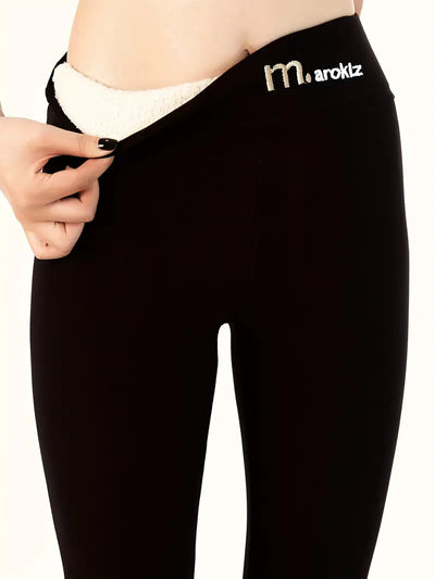 Hochtaillierte Thermo-Leggings mit Fleece-Futter für Frauen