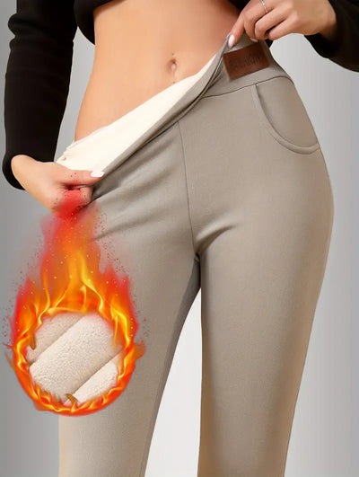 Ultraweiche, mit Fleece gefütterte High-Waist-Leggings für Frauen