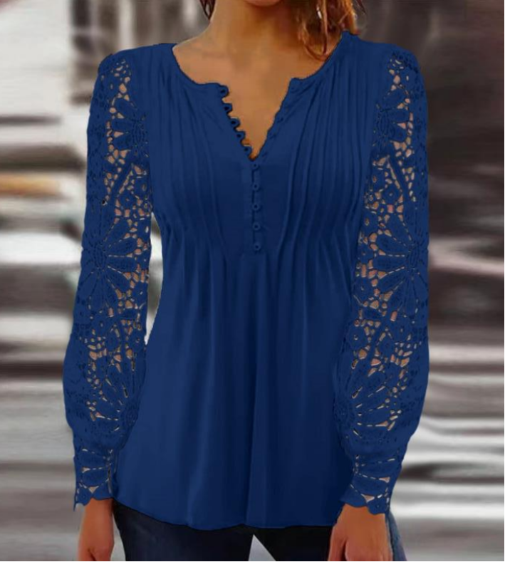 Jeanne - Elegante Bluse mit langen Ärmeln